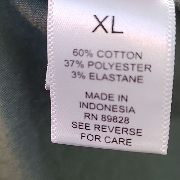 Martha Stewart Army Green High-Low Buttondown Blouse, Size XL - Picture 10 of 11